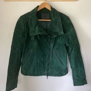 Dark green suede blank nyc jacket large